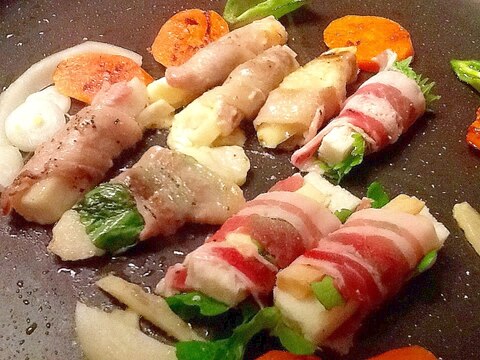 お餅とチーズで作るうまうま肉巻き